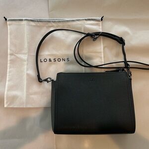 LO & SONS Pearl leather crossbody bag